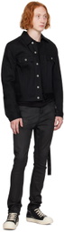 Rick Owens DRKSHDW Black Porterville Button Denim Jacket