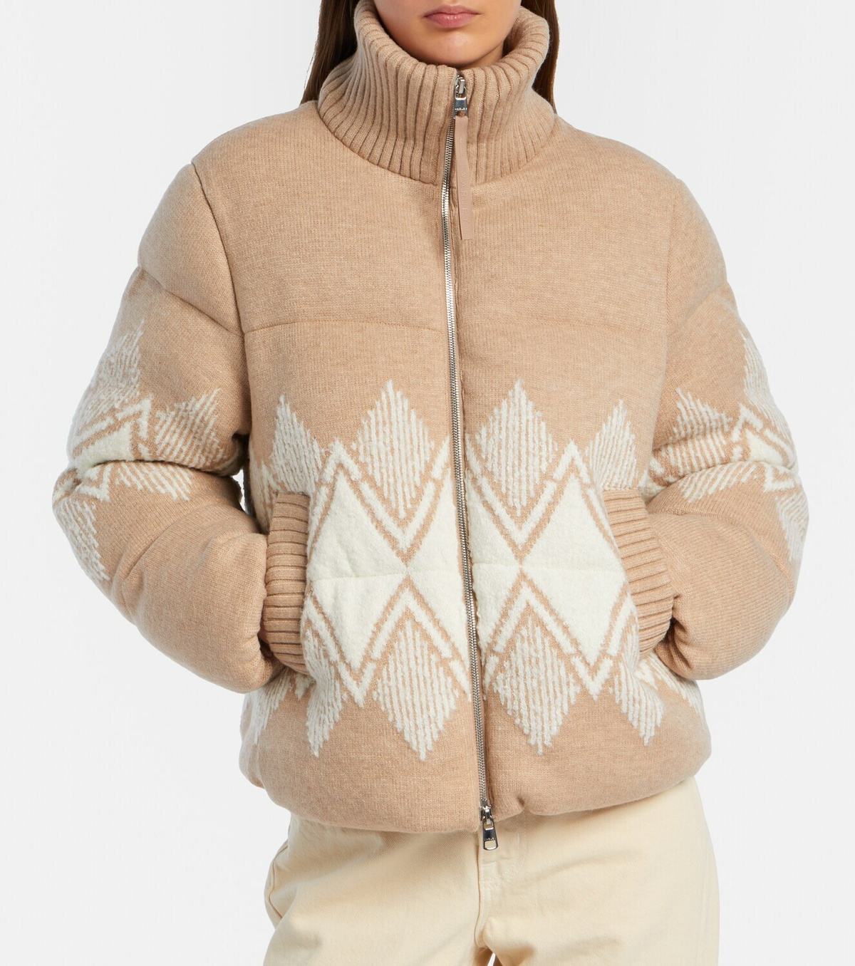 Varley Belinda knitted puffer jacket