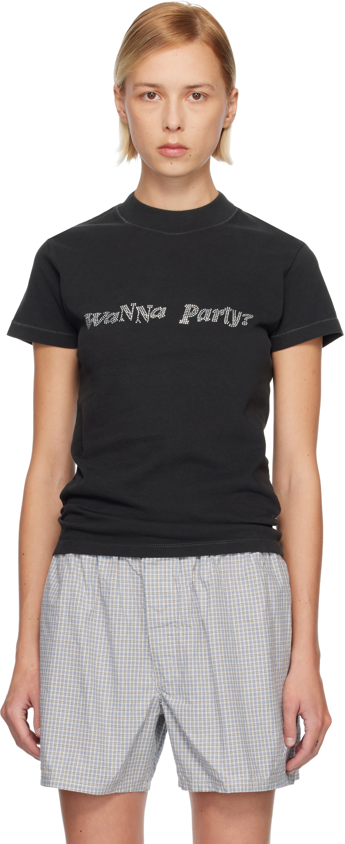 ERL Black 'Wanna Party' T-shirt
