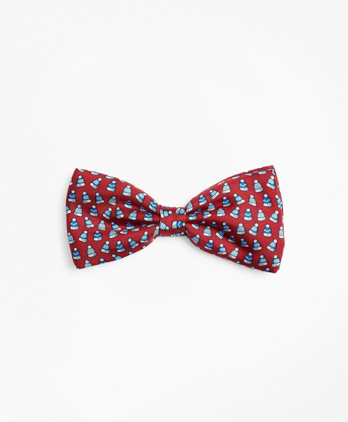 Photo: Brooks Brothers Boys Winter Hat Pre-Tied Bow Tie | Red
