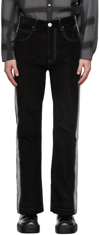Photo: Marni Black Corduroy Airbrushed Trousers