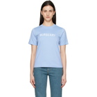 Burberry Blue Logo Cotton T-shirt