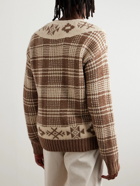 Polo Ralph Lauren - Checked Wool and Linen-Blend Sweater - Neutrals