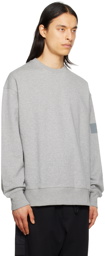 Y-3 Gray Dropped Shoulder Sweatshirt