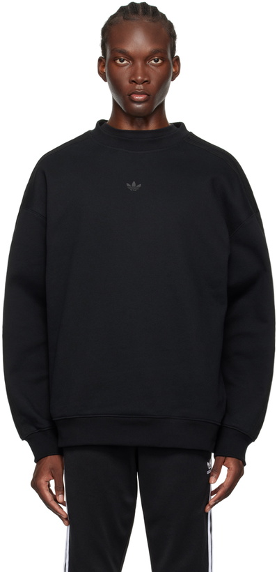Photo: adidas Originals Black Field Issue Essentials Sweatshirt