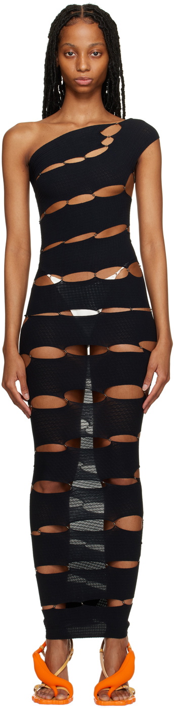 Rui Black Spiral Maxi Dress