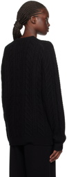 Guest in Residence Black True Cable Sweater