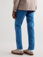 Incotex - Tapered Cotton-Blend Trousers - Blue