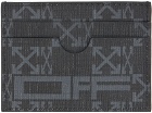 Off-White Black & Gray Monogram Card Holder