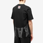 Men's AAPE College Back Water Print T-Shirt in Black