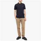 Fred Perry Men's Slim Fit Twin Tipped Polo Shirt in Navy/Dark Caramel
