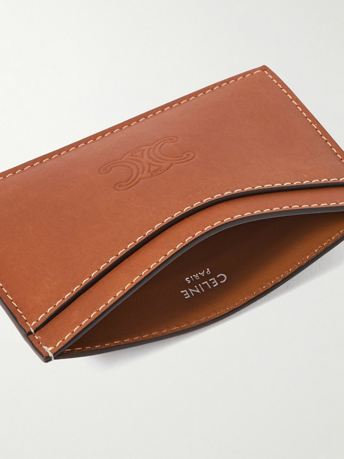 CELINE - Logo-Debossed Leather Cardholder