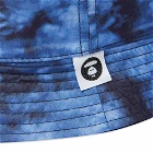 Men's AAPE Tie Dye Bucket Hat in Blue