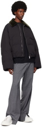 Nanushka Black Zacharie Faux-Fur Down Jacket