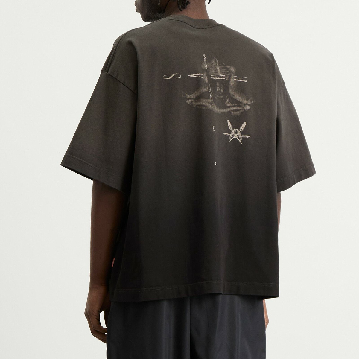END. x GOOPiMADE Men's Sage T-Shirt in Washed Black