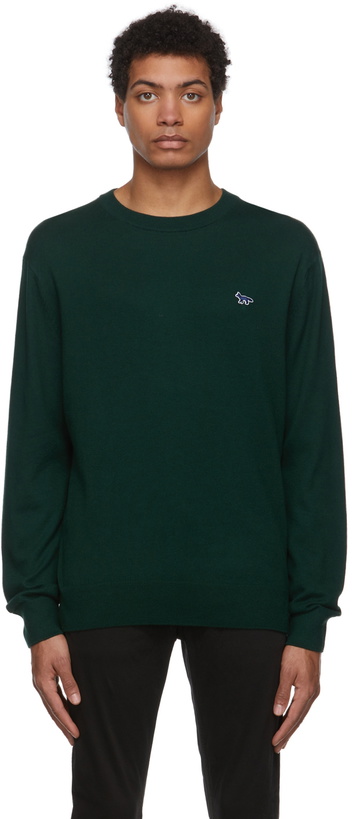 Photo: Maison Kitsuné Green Fox Patch Sweater