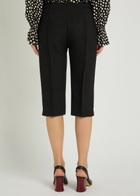 Chloe Slim-leg Wool Cropped Capri Trousers Black