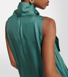 Asceno - Oslo silk twill maxi dress