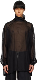 Rick Owens Black Tabard Turtleneck