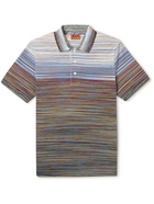 Missoni - Striped Cotton-Piqué Polo Shirt - Blue