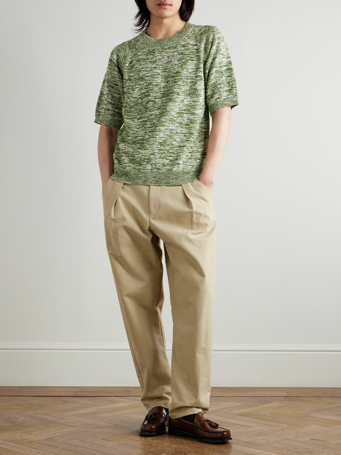 Federico Curradi - Linen and Organic Cotton-Blend T-Shirt - Green