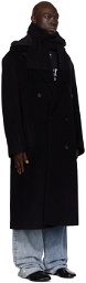 MM6 Maison Margiela Black Tailored Coat