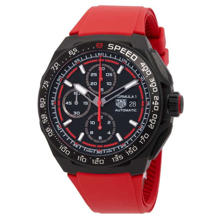 Photo: Tag Heuer Formula 1 Chronograph Automatic Black Dial Mens Watch CBZ2085.FT8093