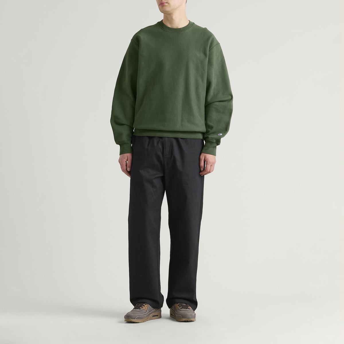 Champion Men's Reverse Weave Relaxed Sweatshirt in Green