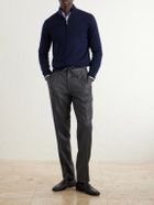 Lardini - Straight-Leg Wool and Cashmere-Blend Flannel Trousers - Gray