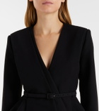 Roland Mouret Asymmetric draped crêpe blazer