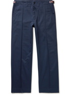 Nicholas Daley - Pleated Cotton-Blend Twill Trousers - Blue