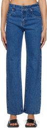 WYNN HAMLYN Blue Faded Jeans