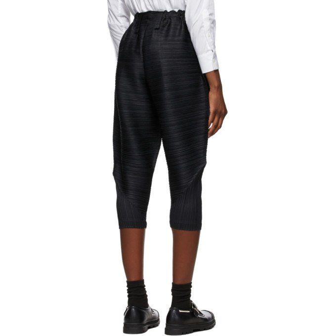 Pleats Please Issey Miyake Black Thicker Bounce Trousers Pleats