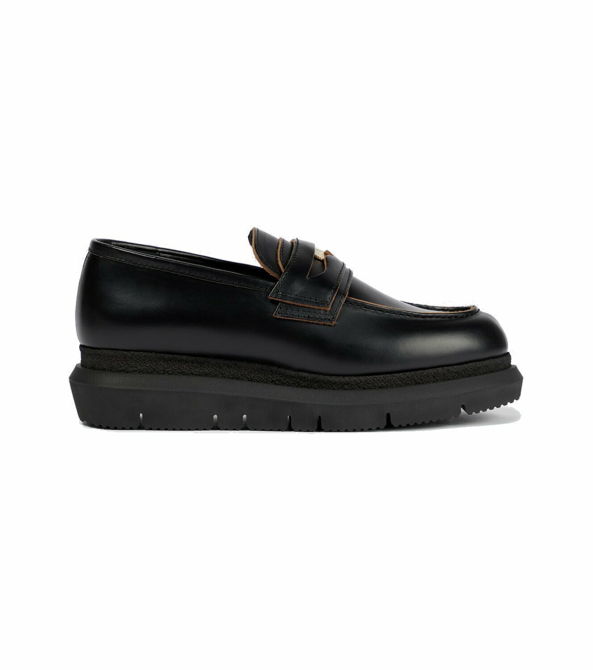 Sacai Black George Cox Edition Leather Loafers Sacai