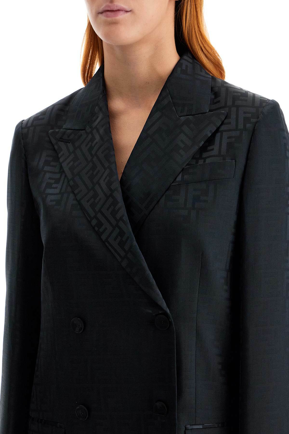 FENDI satin crepe ff blazer Black Fendi