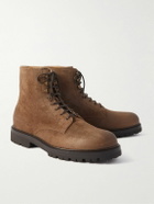 Brunello Cucinelli - Suede Lace-Up Boots - Brown