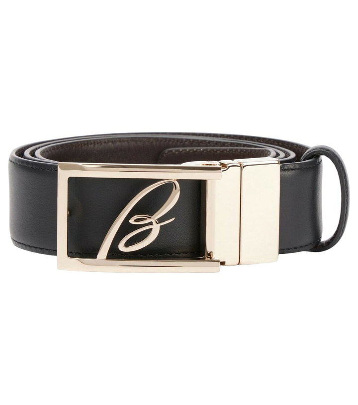 Photo: Brioni Logo leather belt