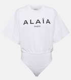 Alaïa Logo cotton jersey bodysuit