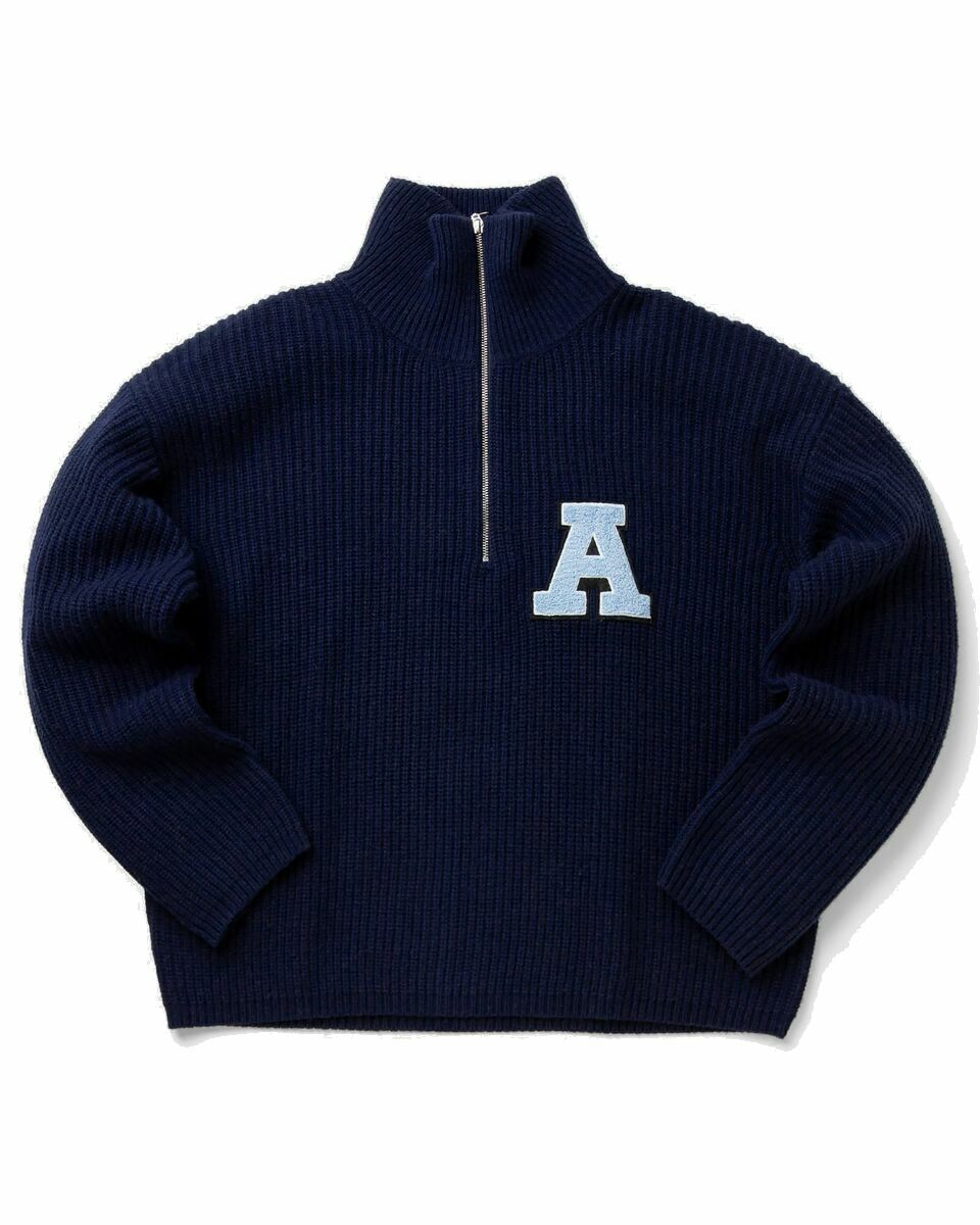Photo: Axel Arigato Team Halfzip Sweater Blue - Mens - Pullovers