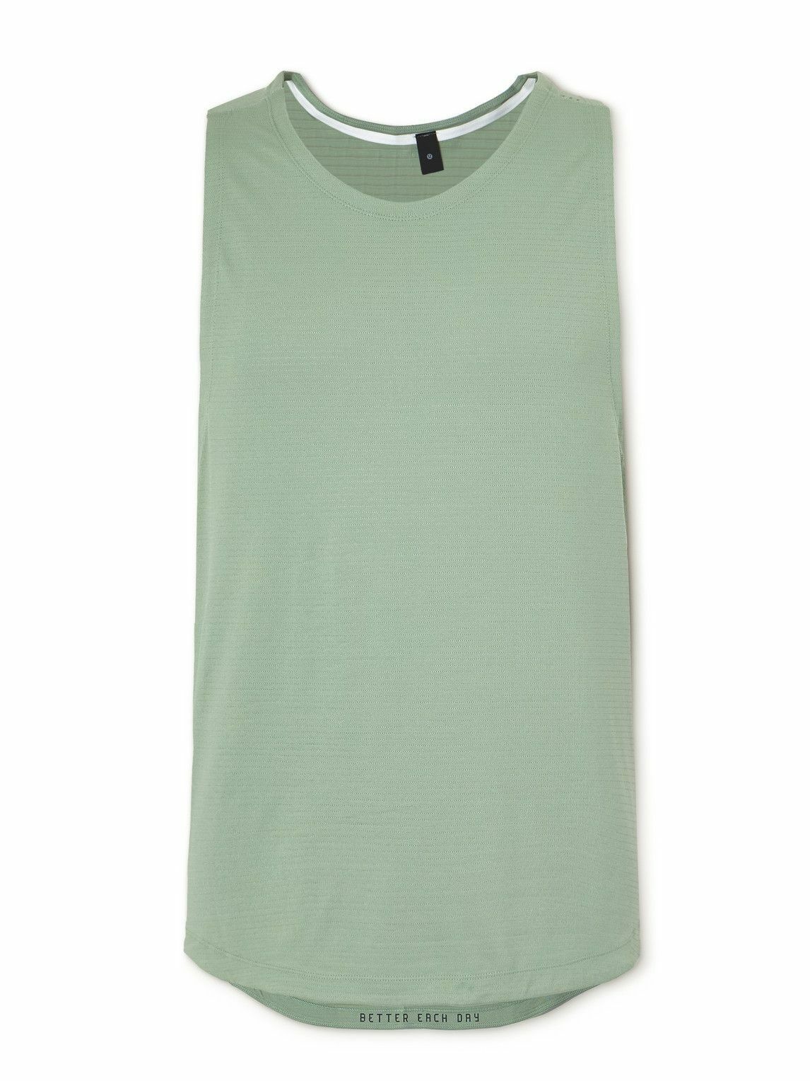 Photo: Lululemon - License to Train Recycled-Mesh Tank Top - Green