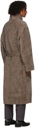 Lemaire Brown Alpaca Bathrobe Coat
