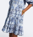 La DoubleJ Breakfast printed cotton poplin minidress