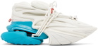 Balmain White & Blue Unicorn Sneakers