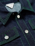 Bottega Veneta - Embroidered Denim Jacket - Blue