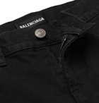 Balenciaga - Skinny-Fit Distressed Stretch-Denim Jeans - Black