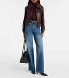 Nili Lotan Shearling-trimmed leather jacket