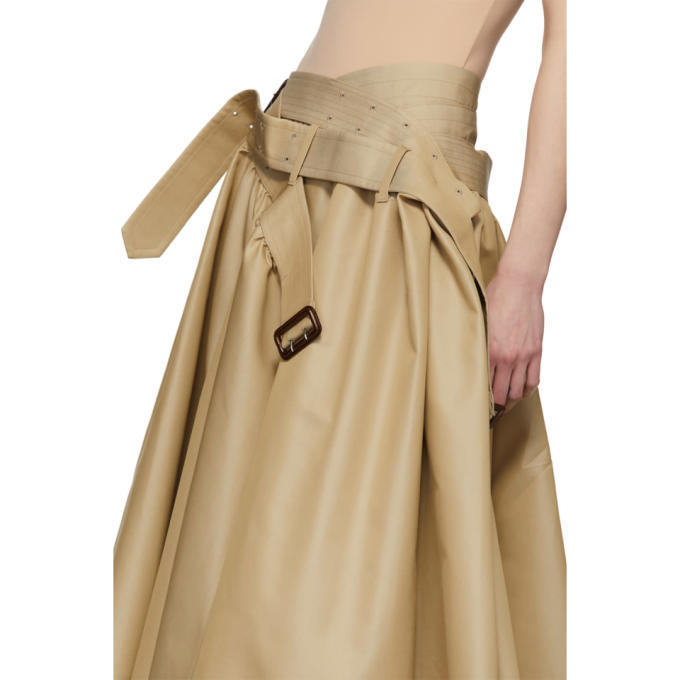 Junya Watanabe Beige Voluminous Trench Skirt Junya Watanabe