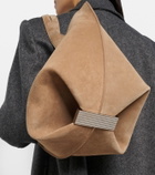 The Attico La Scoop Medium suede shoulder bag