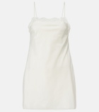 Posse Darya embroidered cotton and silk minidress