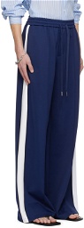 System Blue Piping Track Pants